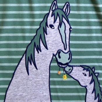 Enfant Terrible Kleid Pferde grün Detail